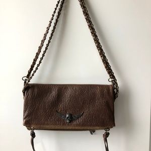 Zadig et Voltaire brown leather crossbody bag